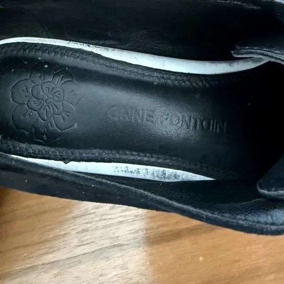 Anne Fontaine Georgio Platform Sneakers w/ Removable Fringe Black Size 39 Loafer