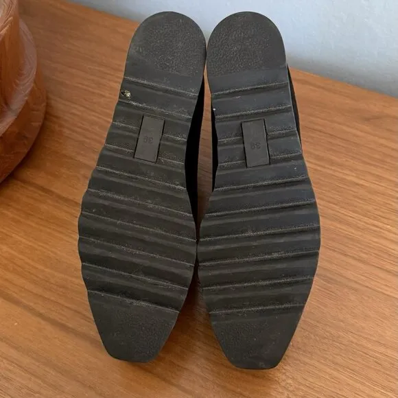 Anne Fontaine Georgio Platform Sneakers w/ Removable Fringe Black Size 39 Loafer