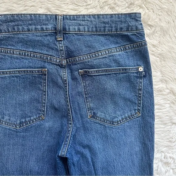 Anthropologie Pilcro Jeans The Vintage Straight High Rise Raw Hems Blue 28