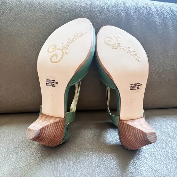 Anthropologie Seychelles leather heel sandals