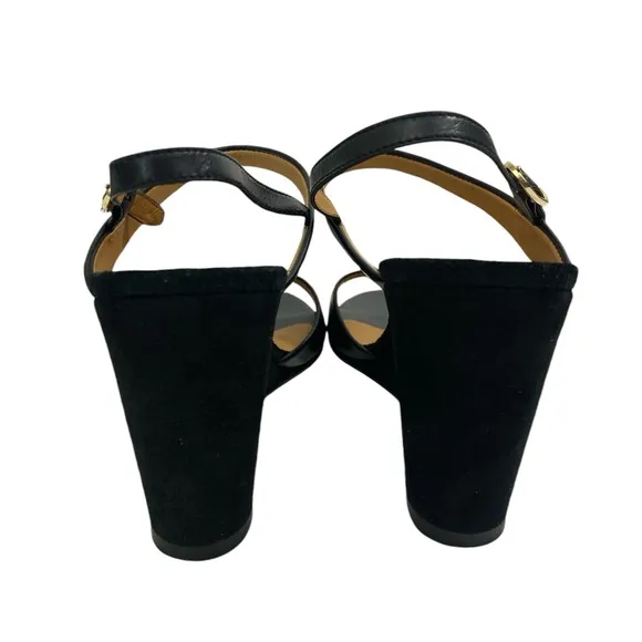 A.P.C. Black Wedge sandals with leather strap EU Size 39-W9