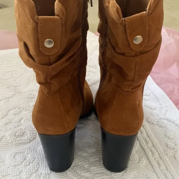 Apt 9 Fabiola Ruched Pleated Ankle Booties EUC
