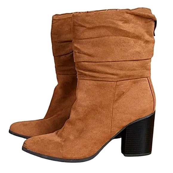 Apt 9 Fabiola Ruched Pleated Ankle Booties EUC
