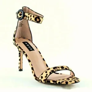 Aqua Women's Seven Leopard Print Calf Hair High-Heel Sandals Size 9.5 MSRP $119