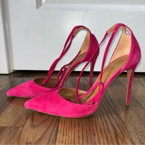 Aquazzura Suede D’Orsay Pumps Size 7.5 / IT 37 1/2