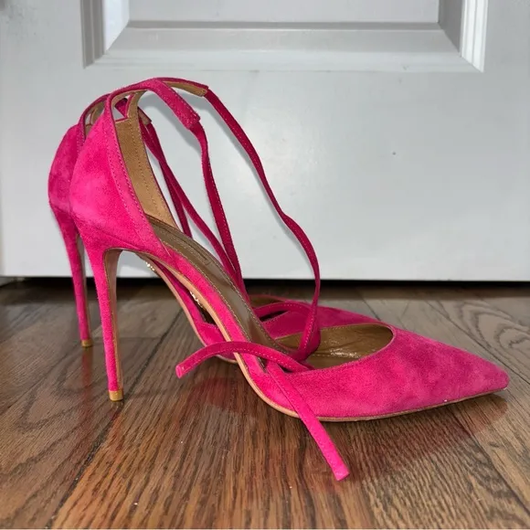 Aquazzura Suede D’Orsay Pumps Size 7.5 / IT 37 1/2