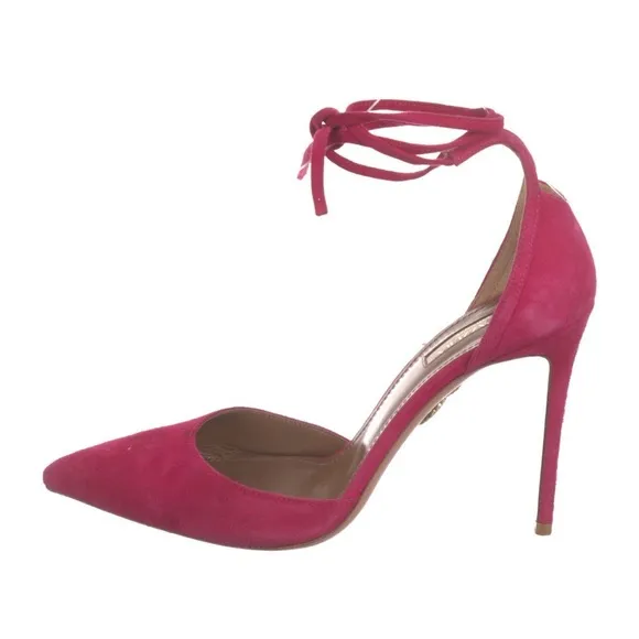 Aquazzura Suede D’Orsay Pumps Size 7.5 / IT 37 1/2