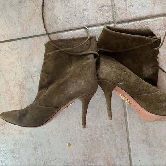 Aquazzura booties Olivia Palermo x Aquazzura Shoelace up shoes lace up heels