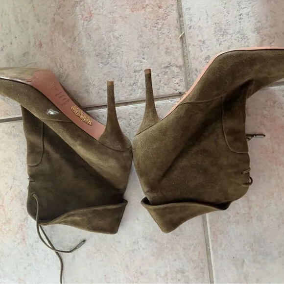 Aquazzura booties Olivia Palermo x Aquazzura Shoelace up shoes lace up heels