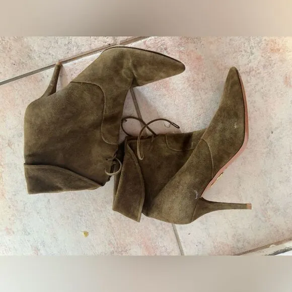 Aquazzura booties Olivia Palermo x Aquazzura Shoelace up shoes lace up heels