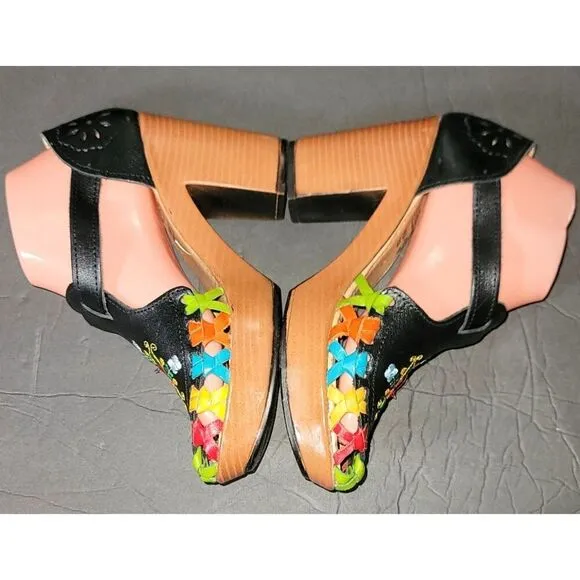 Artecalza Traditional Mexican Leather Heels - Size 8