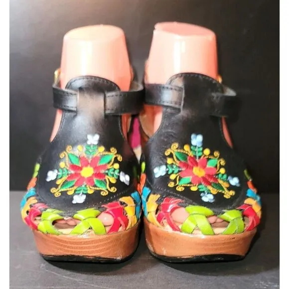 Artecalza Traditional Mexican Leather Heels - Size 8