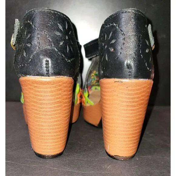 Artecalza Traditional Mexican Leather Heels - Size 8