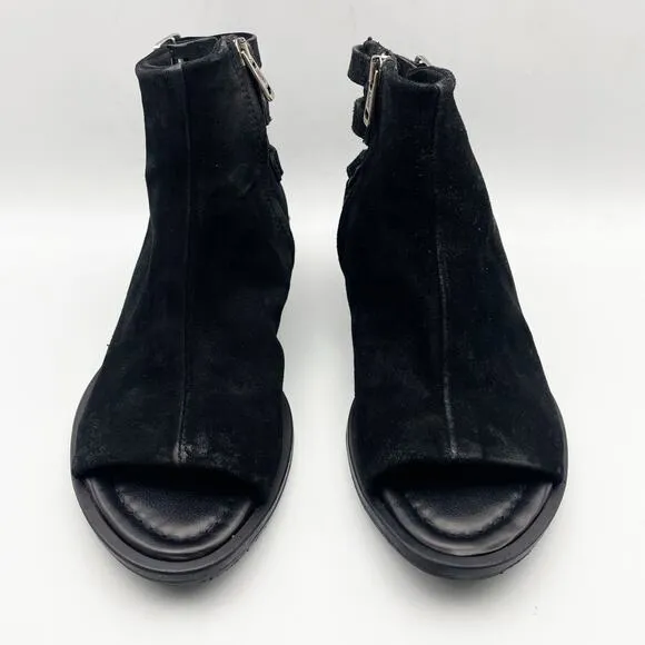 A.S. 98 Womens Gage Heeled Sandals EU 39 US 8.5-9M Black Leather NIB