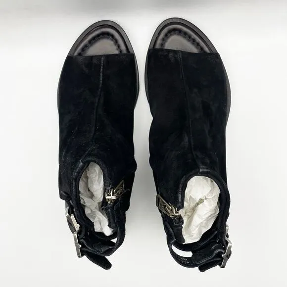 A.S. 98 Womens Gage Heeled Sandals EU 39 US 8.5-9M Black Leather NIB