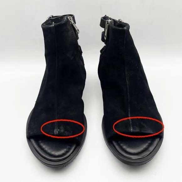A.S. 98 Womens Gage Heeled Sandals EU 39 US 8.5-9M Black Leather NIB