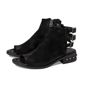 A.S. 98 Womens Gage Heeled Sandals EU 39 US 8.5-9M Black Leather NIB
