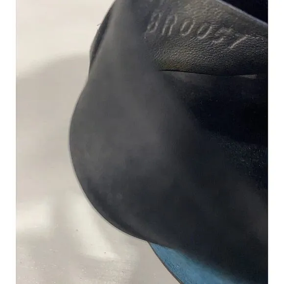 Auth Louis Vuitton Black Satin Silver Leather Teal Suede Wedge Heels EU 38 US 8