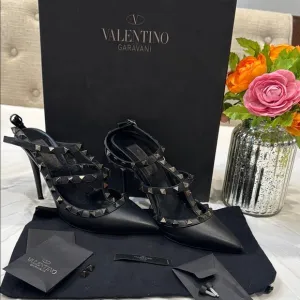 Authentic Valentino Garavani Noir Studded Women's Heels