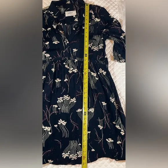 ba&amp;sh 1E18 Kyle Lady Dress noir black S 1 women US 6 floral mini 3661304965081
