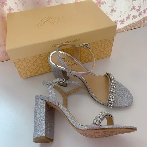 Badgley mischka Alyssa Block Heel Sandals