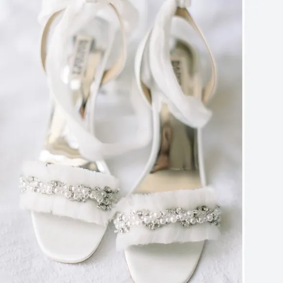 Badgley Mischka Beaded sandal heels