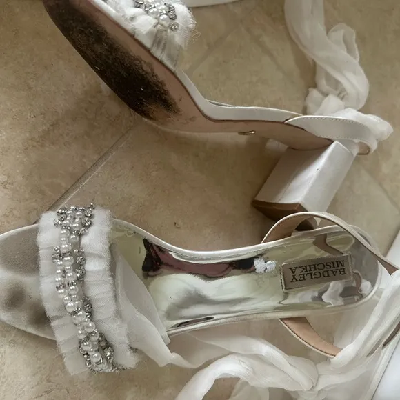 Badgley Mischka Beaded sandal heels
