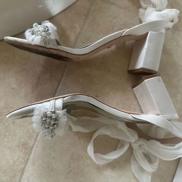Badgley Mischka Beaded sandal heels