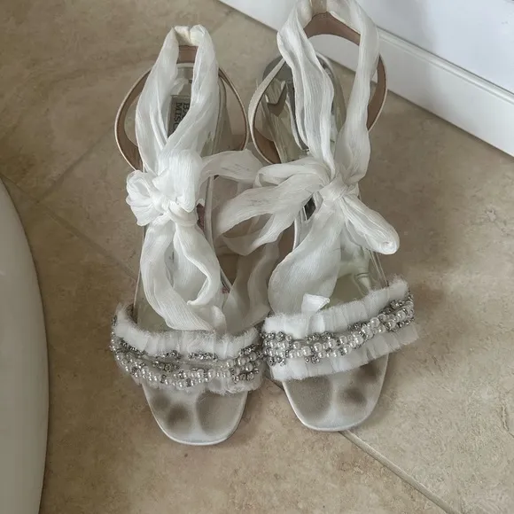 Badgley Mischka Beaded sandal heels