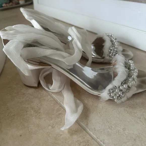 Badgley Mischka Beaded sandal heels