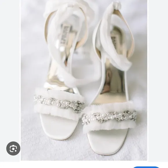 Badgley Mischka Beaded sandal heels
