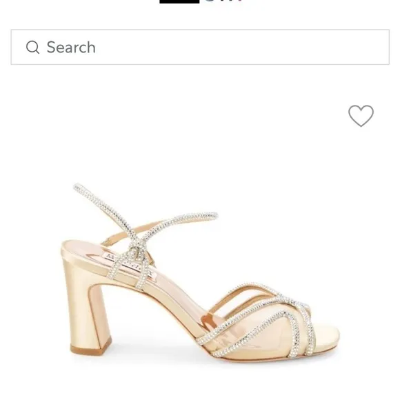 BADGLEY MISCHKA HEY BLOCK HEEL SLINGBACK SANDALS GOLD NEW 8