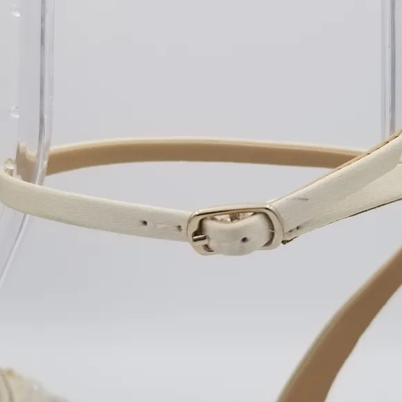 Badgley Mischka Tayten Block Heel Sandals, Ivory, Women's Size 11