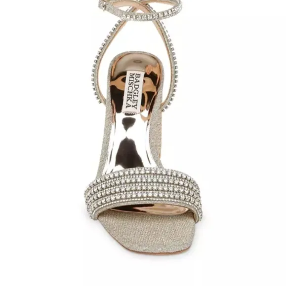 BADGLEY MISCHKA Women's Becca Ankle Strap High Heel Sandals