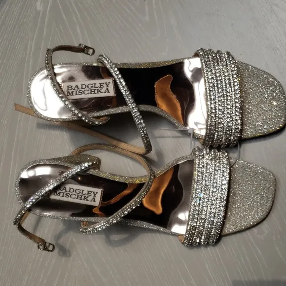 BADGLEY MISCHKA Women's Becca Ankle Strap High Heel Sandals