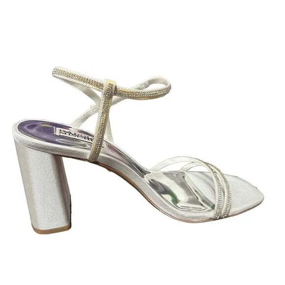 BADGLEY MISCHKARebekah Metallic Block-Heel Sandals 8
