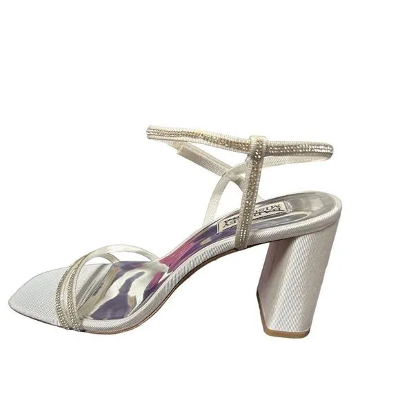 BADGLEY MISCHKARebekah Metallic Block-Heel Sandals 8