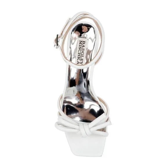 Badgley Mischka Loyalty MP7223 Women 5.5 Kitten Heel Knot Detail Sandals ZPO1214