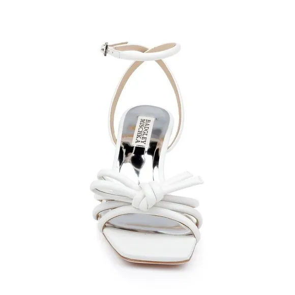 Badgley Mischka Loyalty MP7223 Women 5.5 Kitten Heel Knot Detail Sandals ZPO1214