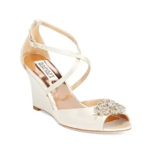 Badgley Mischka Womens Abigail Wedge Shoes size 7.5 3.5” wedge
