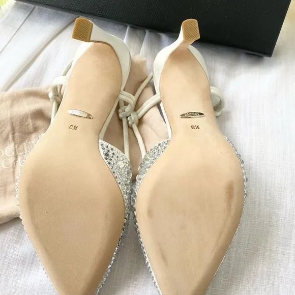 Badgley MischkaWomen's Maine Pointed Toe Embellished Slingback High Heel Pumps