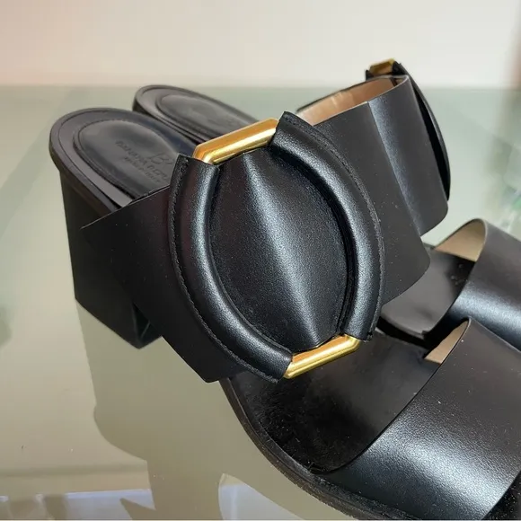 BANANA REPUBLIC Ravello Block Heel Leather Italian Sandals \\ 11