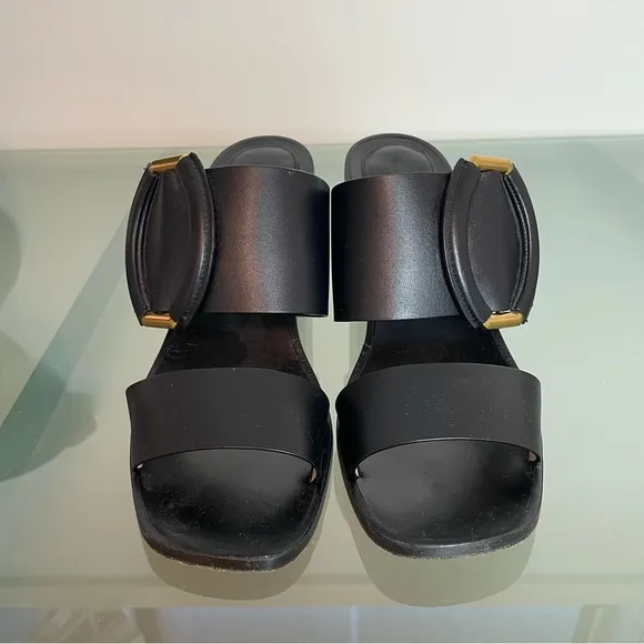 BANANA REPUBLIC Ravello Block Heel Leather Italian Sandals \\ 11