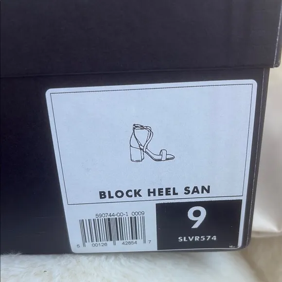 Banana Republic Silver block heel sandals 9