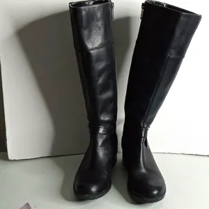 Bandolino  BD - BAYA - Tall Leather Boots w/Buckle Detail- Black - size 6M