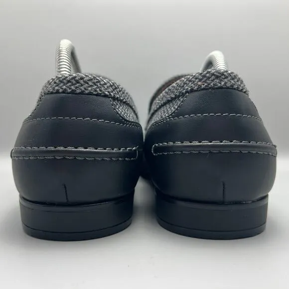 Bar III Kingston Tweed Grey Black Fabric Leather Upper Tassel Loafer Mens 9M