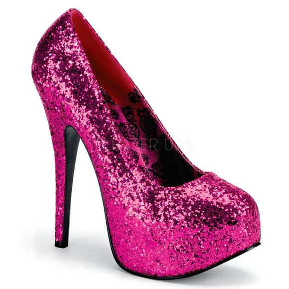 Barbie Barbiecore Glitter High Heel Platform Shoes