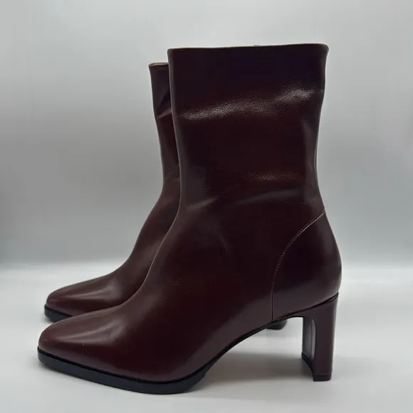 Bared Kingfisher Golden Tan Leather Heeled Boots