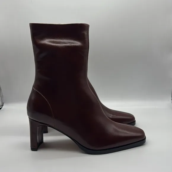 Bared Kingfisher Golden Tan Leather Heeled Boots