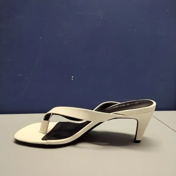 BCBGeneration Tabina Sandals Women's 9 Black White Tapered Block Heel GN203810
